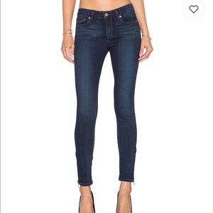 Paige Hoxton Ankle Zip Jeans dark wash Size 26